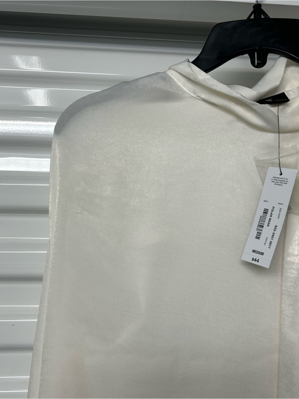 Worthington Cream Satin Tie-Neck Blouse with Shoulder Buttons - Picture 2 of 14